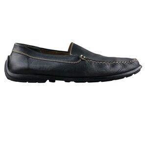 GEOX Men's EU 46 (US 13) Respira Leather Closed Toe Slip On Moc Loafers FAIR